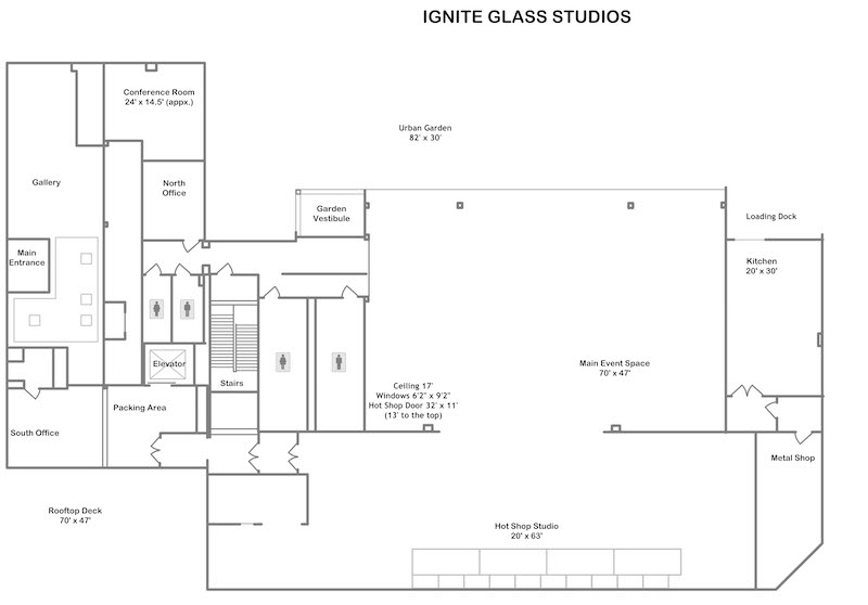 Floor Plan of Ignite Glass Studios