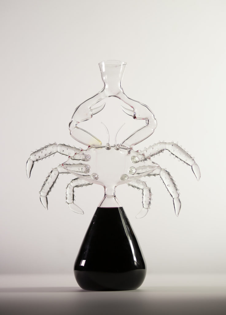 Crab Decanter Ignite Glass Studios